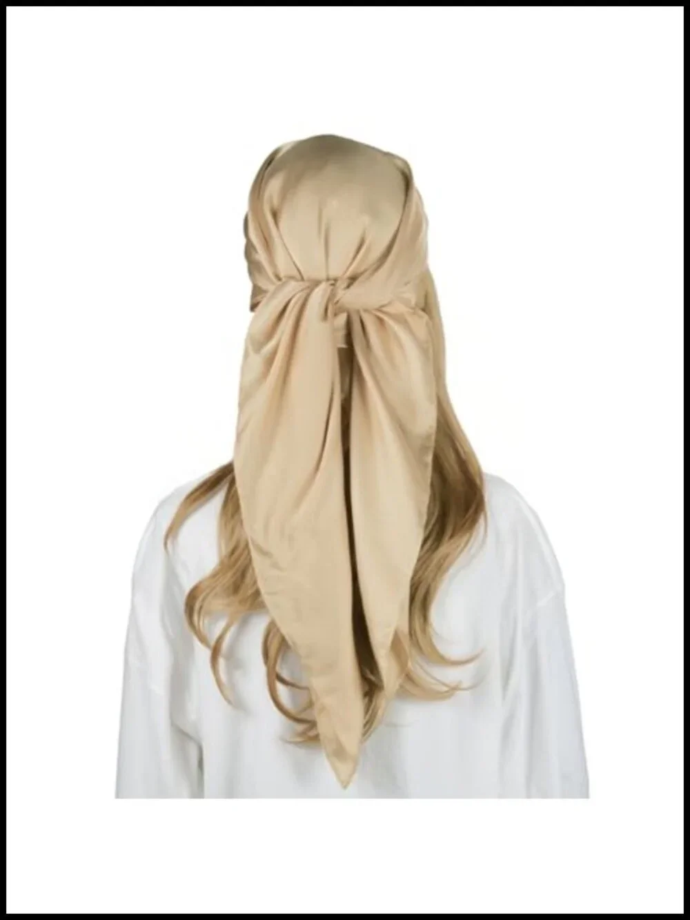 35 Inch Square Head Scarf Lightweight Like Silk Bandana